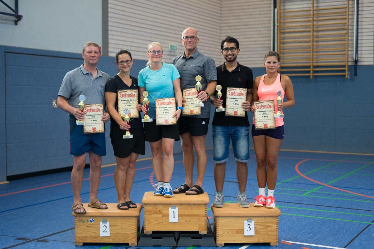 Sieger des Gemischtes Doppel B - Flechtinger Schlosspokalturnier 2019 - Platzierungen - Badminton Flechtingen